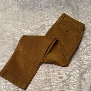 J. Crew Men's Broken-in Straight pant in stretch corduroy in vintage golden rod